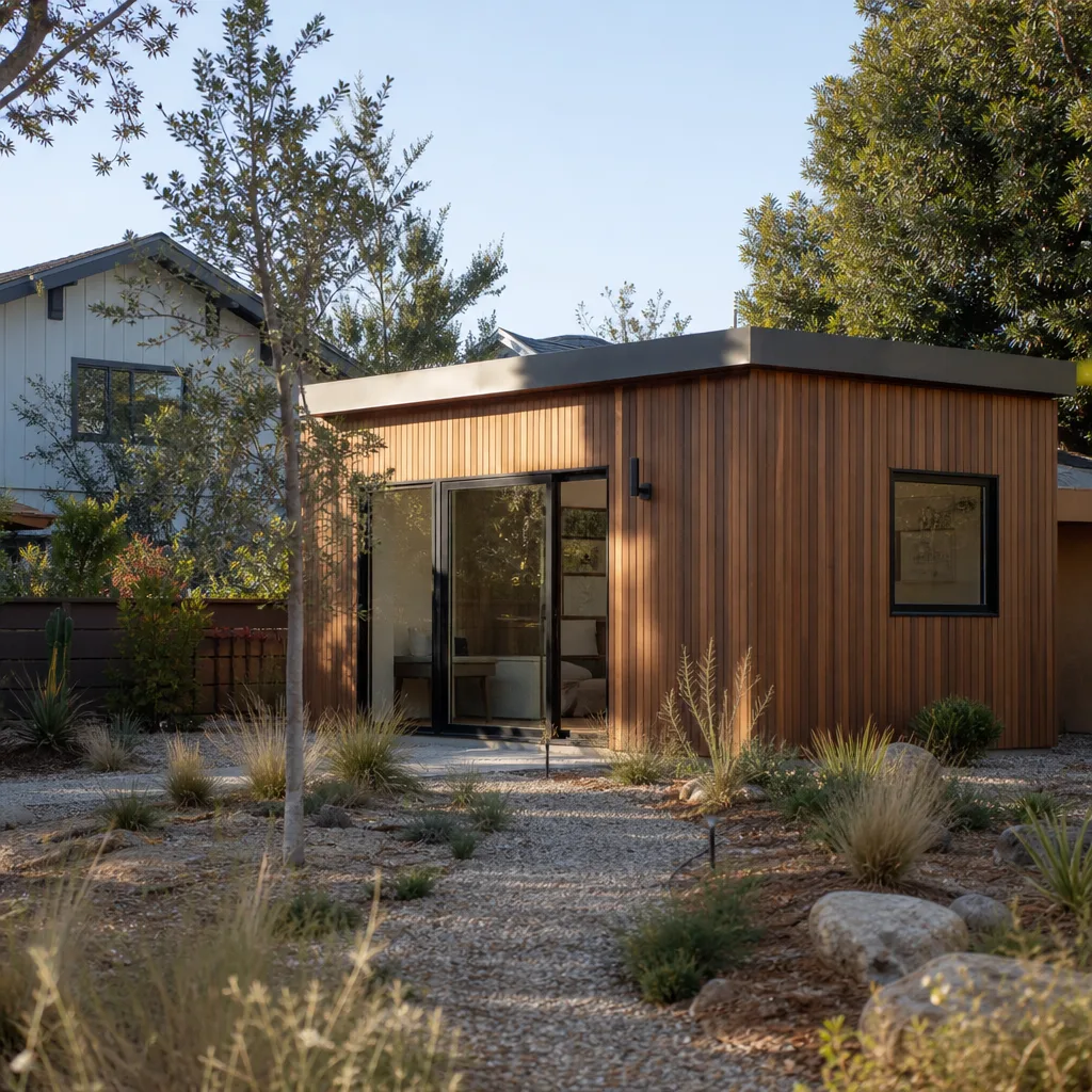 A new modern ADU with wood cladding